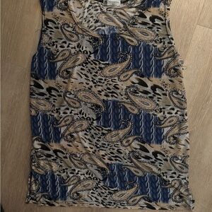Patterned Sleeveless Top